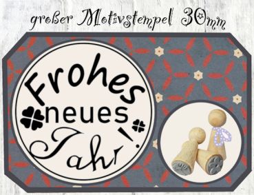 Frohes neues Jahr! mit Kleeblatt